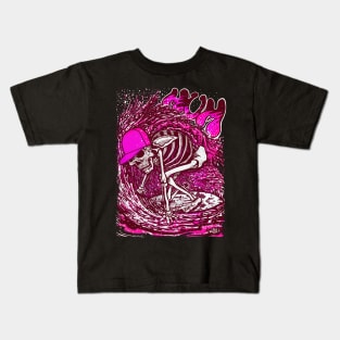 Surfer Skeleton by miskedesign Kids T-Shirt